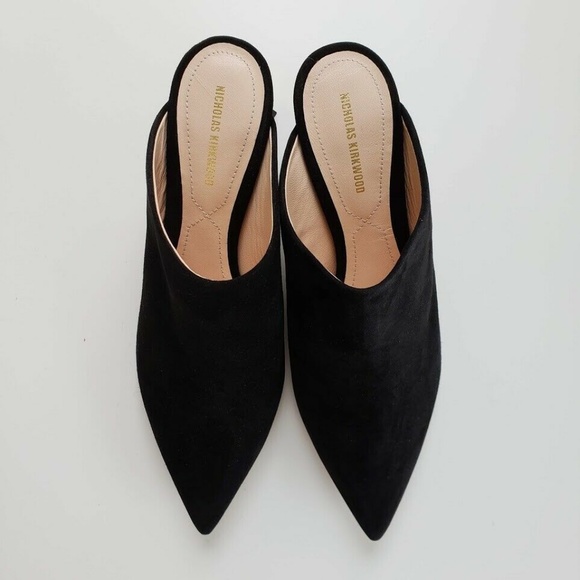 Nicholas Kirkwood Shoes - Nicholas Kirkwood Veronika Suede Mules - Black